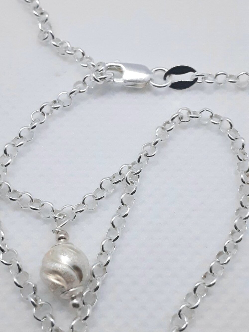 NEW 925 sterling silver fancy seed pod necklace - Picture 3 of 9